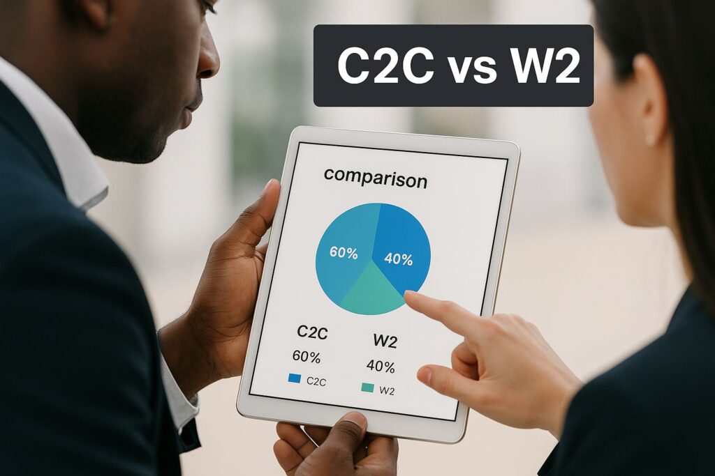 C2C vs the traditional W2 route.