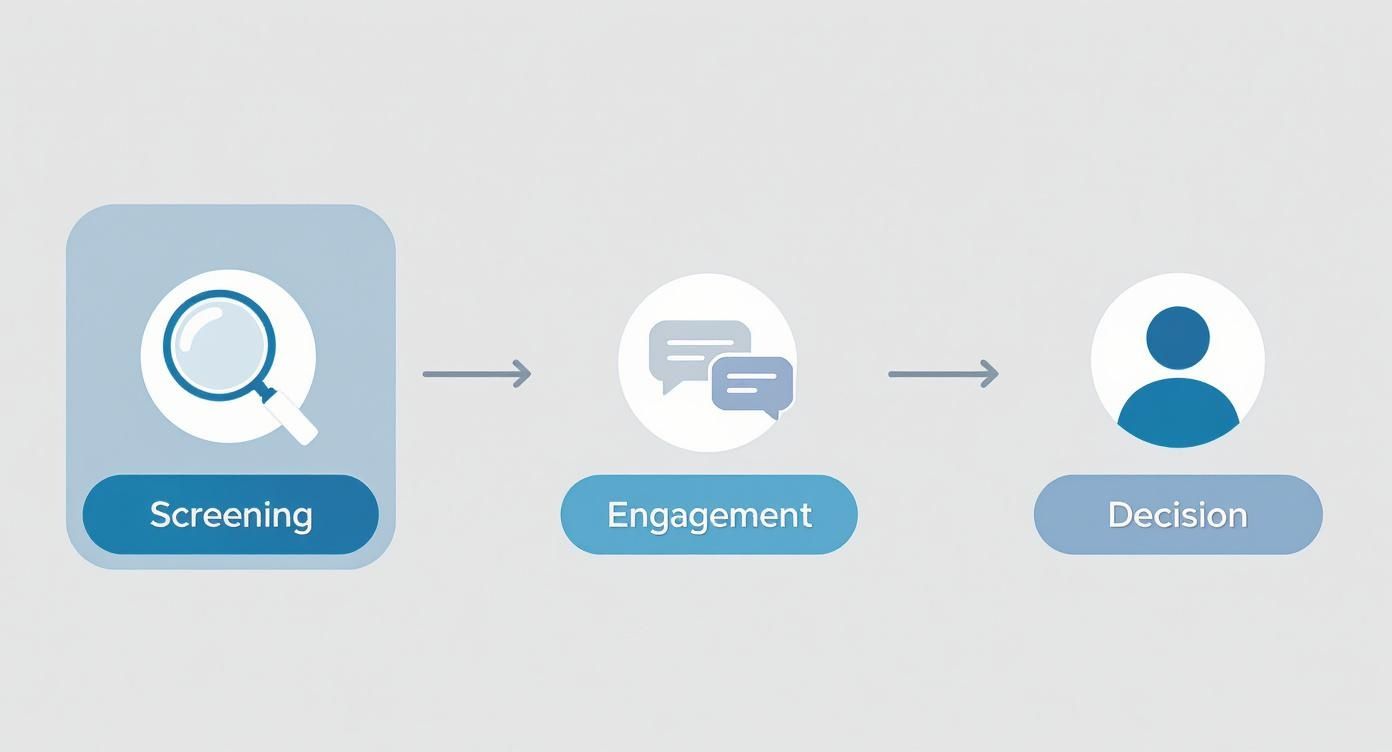 initial screening right through to the final decision.